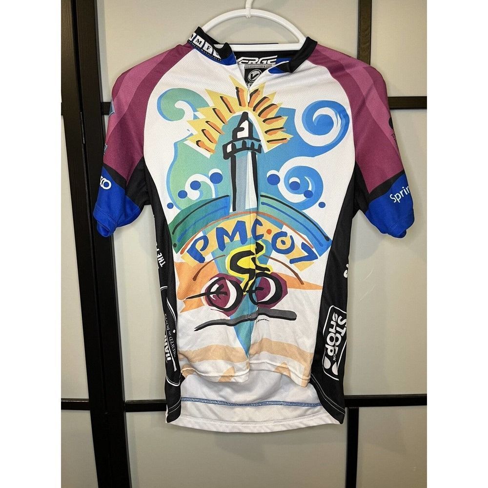 Pan Mass Challenge PMC 2007 Cycling Racing Jersey 1/2 Zip Club Women's Medium